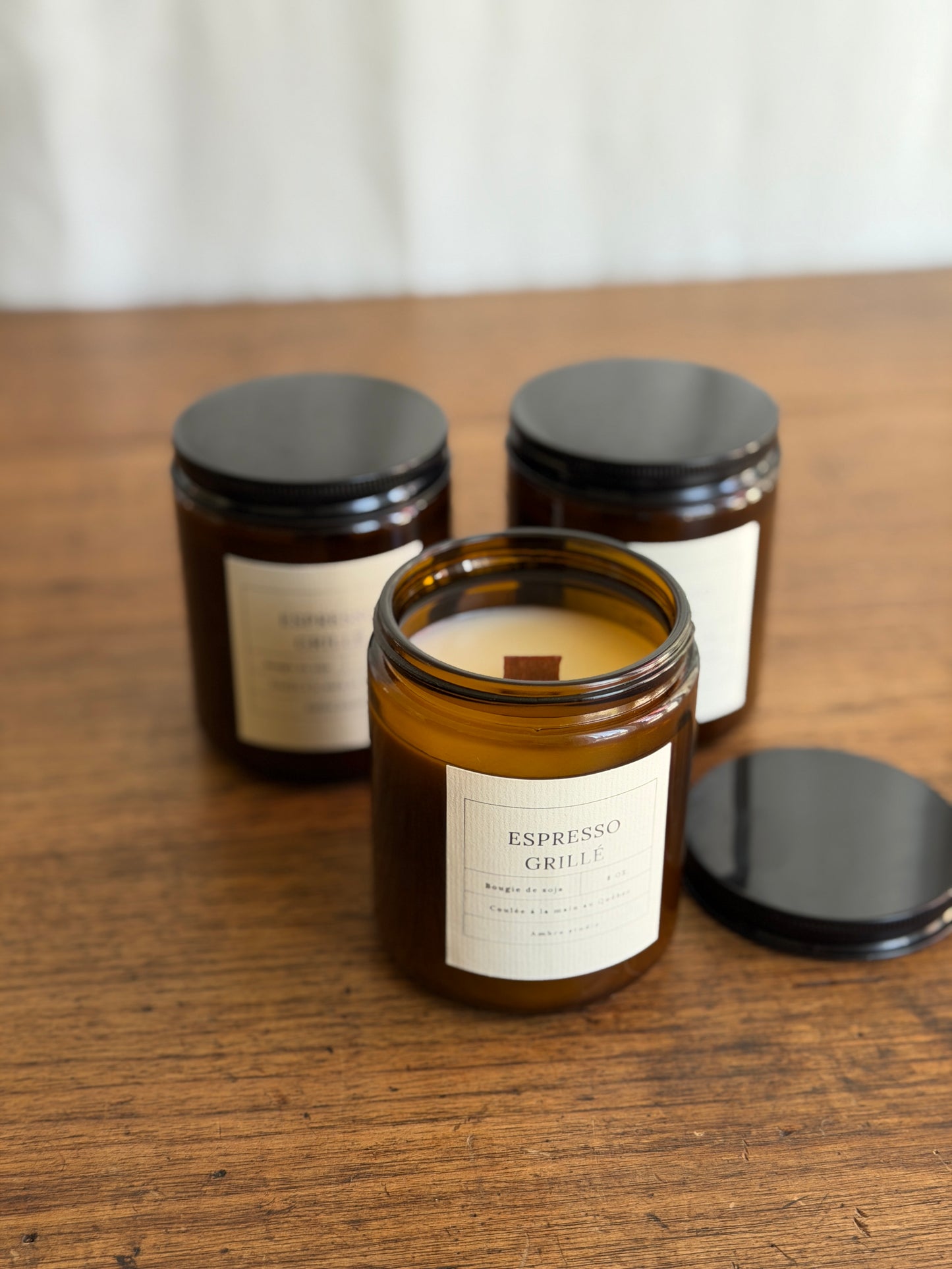 Bougie espresso grillé