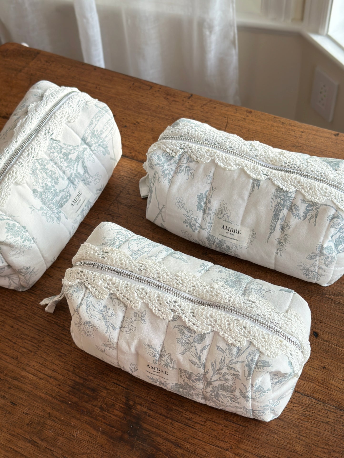 Trousse toile de jouy