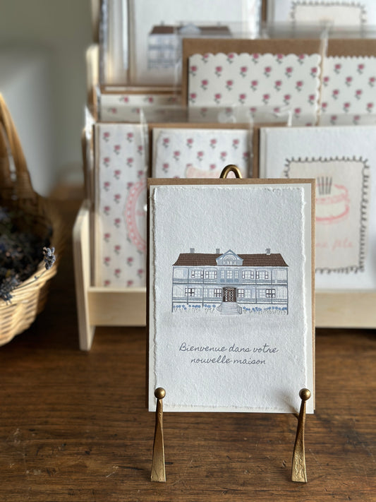 Carte de souhaits « bienvenue dans votre nouvelle maison »