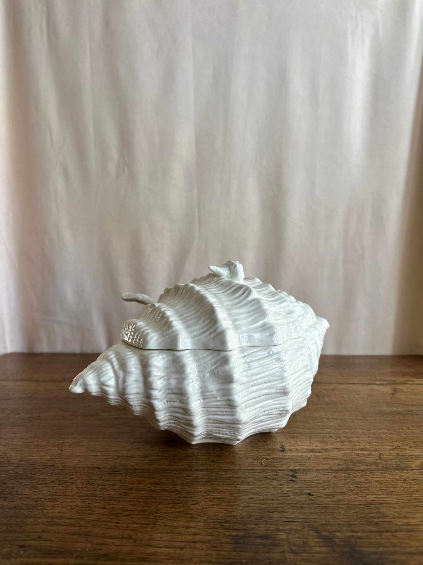 Contenant coquillage pour soupe vintage