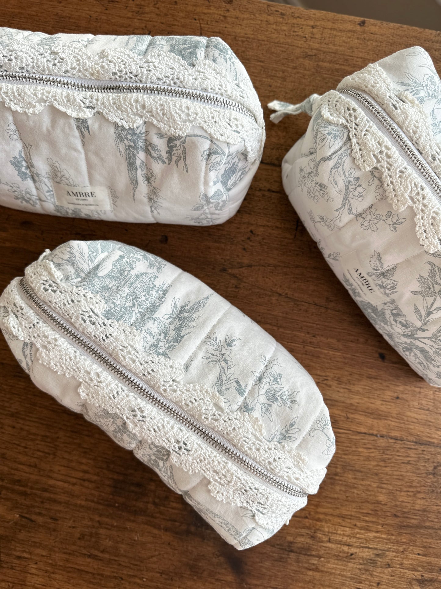 Trousse toile de jouy