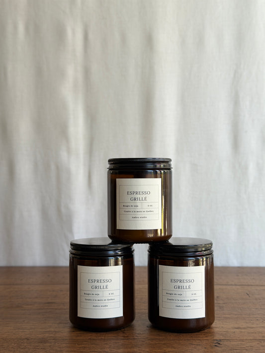 Bougie espresso grillé