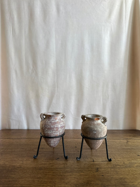 Duo de petits vases en céramique
