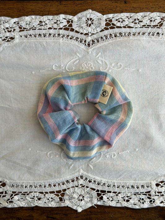 Chouchou pastel en lin