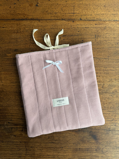 Pochette pour livres/ipad rose ancien