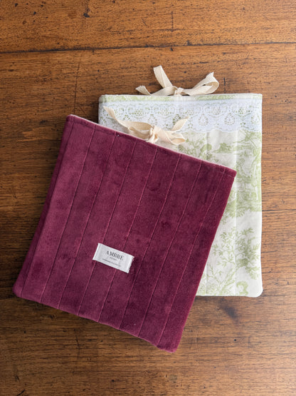 Pochette pour livres/ipad en velours rose