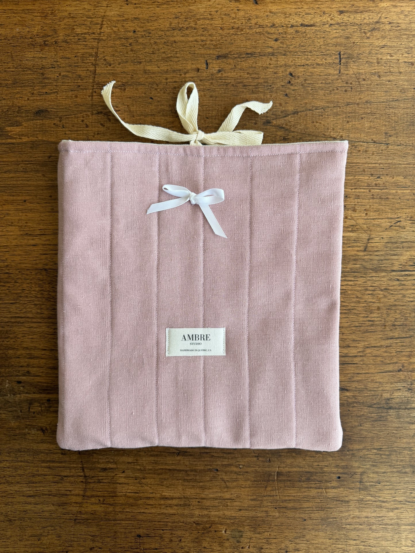 Pochette pour livres/ipad rose ancien