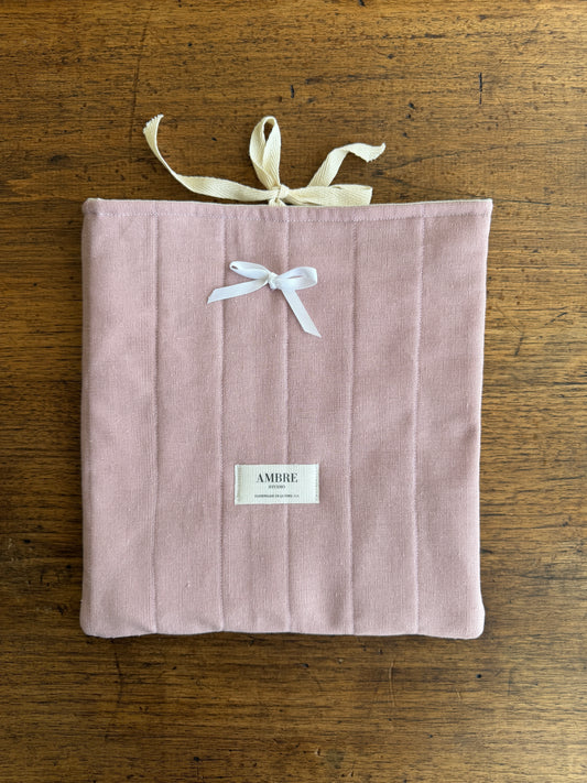 Pochette pour livres/ipad rose ancien