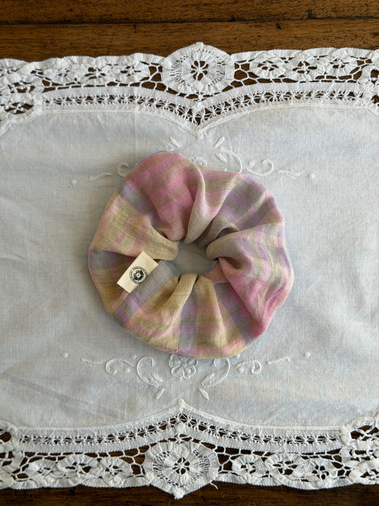 Chouchou pastel en lin