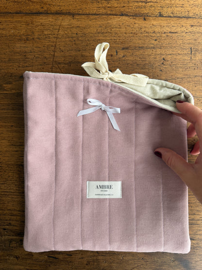 Pochette pour livres/ipad rose ancien