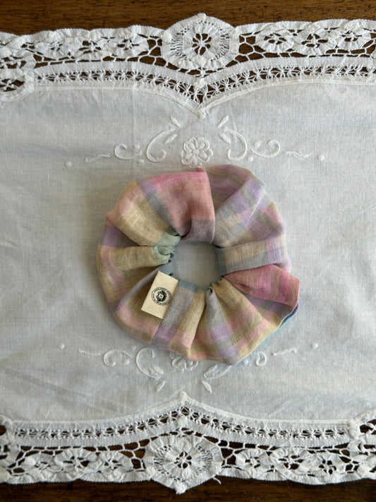 Chouchou pastel en lin