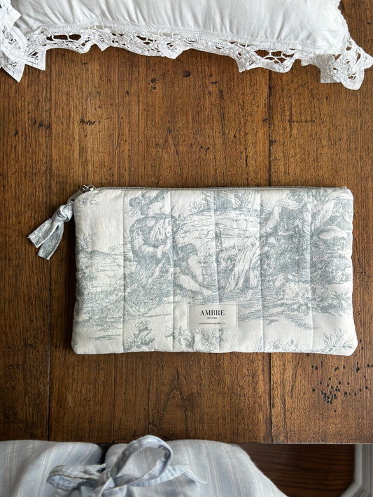 Pochette toile de jouy